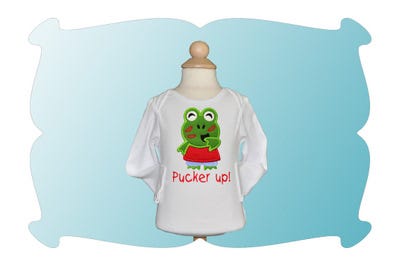 Kiss Me Froggie Applique