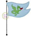Knight Flag Bean Applique | Machine Embroidery Designs by JuJu