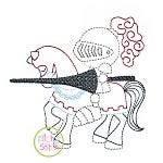 Knight Riding Horse Embroidery | Machine Embroidery Designs by JuJu