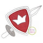 Knight Shield and Sword Embroidery | Machine Embroidery Designs by JuJu