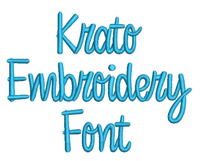 Krato Embroidery Font | Machine Embroidery Designs by JuJu