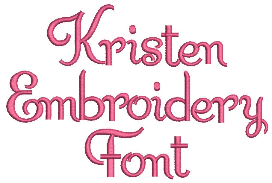 Kristen Script Embroidery Monogram Font Alphabet Machine Embroidery Designs by JuJu