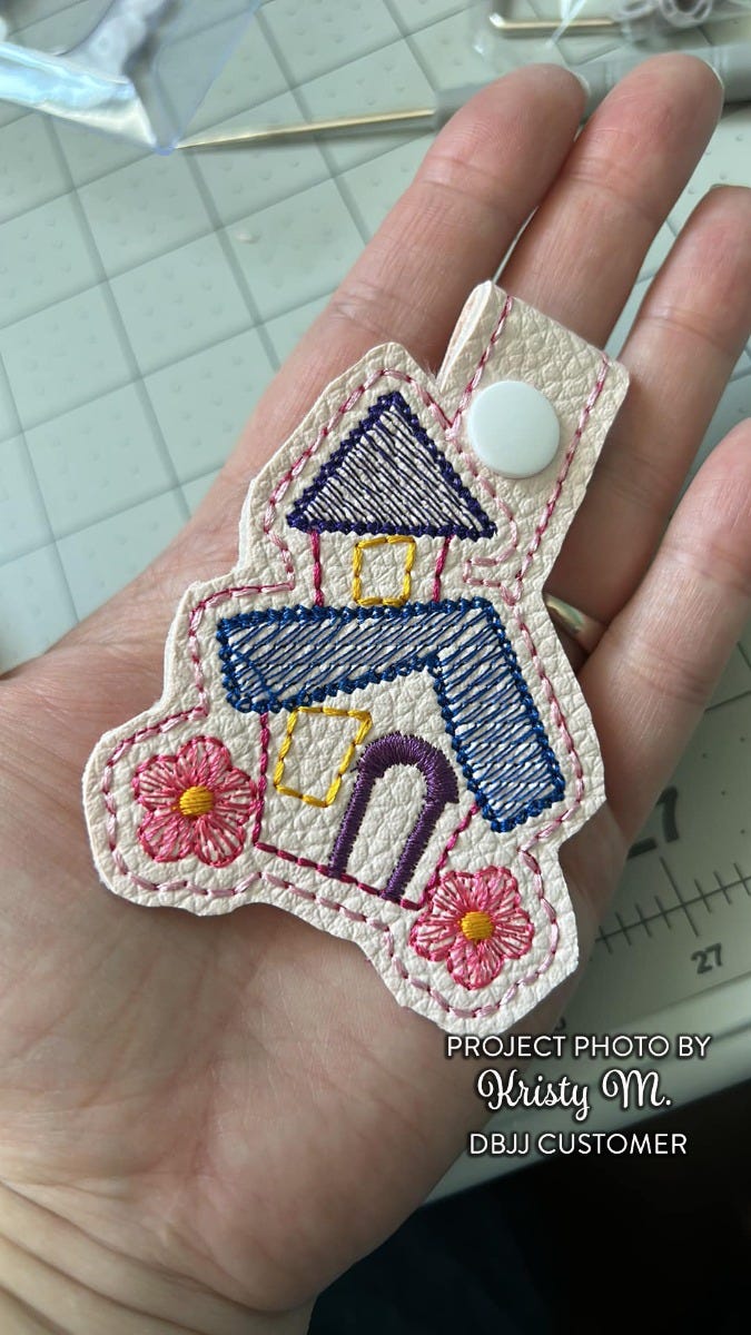 In The Hoop Little House Key Fobs Set