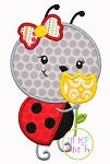 Ladybug Tulip Applique | Machine Embroidery Designs by JuJu