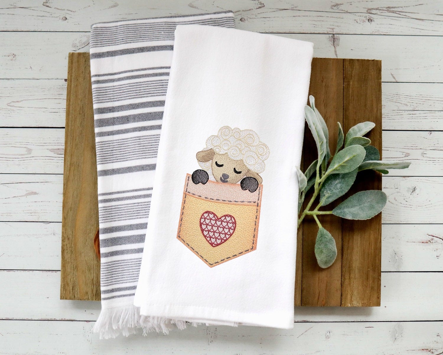 Pocket Lamb | Machine Embroidery Designs by JuJu