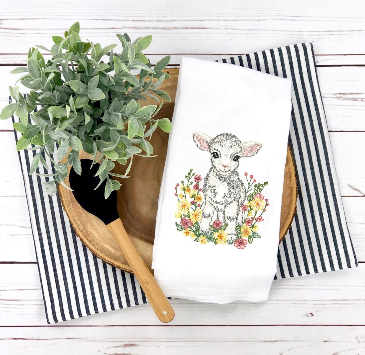 Elegant Easter Lamb Vintage Sketch | Machine Embroidery Designs by JuJu