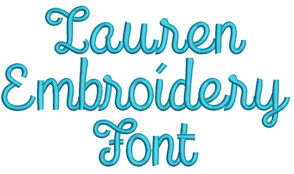 Lauren Script Embroidery Font Machine Embroidery Designs by JuJu