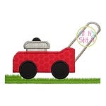 Lawn Mower Applique | Machine Embroidery Designs by JuJu
