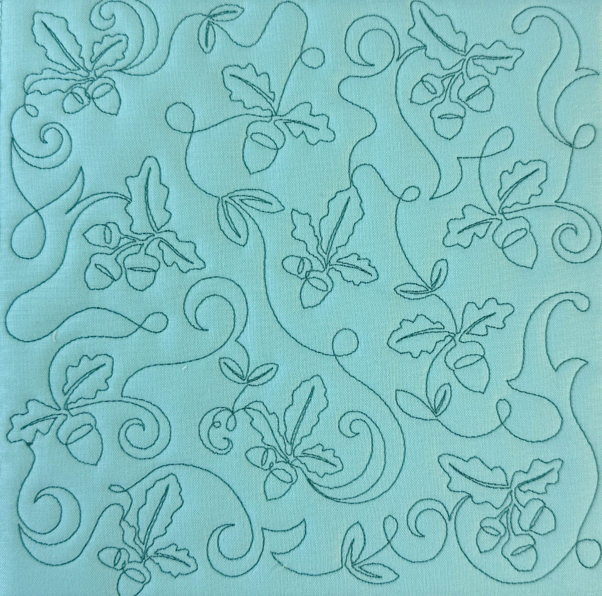 Leaves Acorns and Swirls Quilting Backdrops Design | Machine Embroidery Designs by JuJu