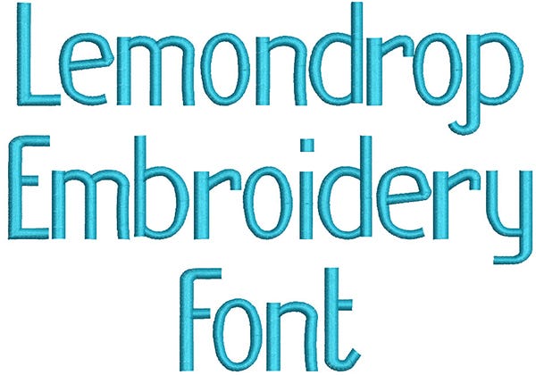 Lemondrop Embroidery Font | Machine Embroidery Designs by JuJu