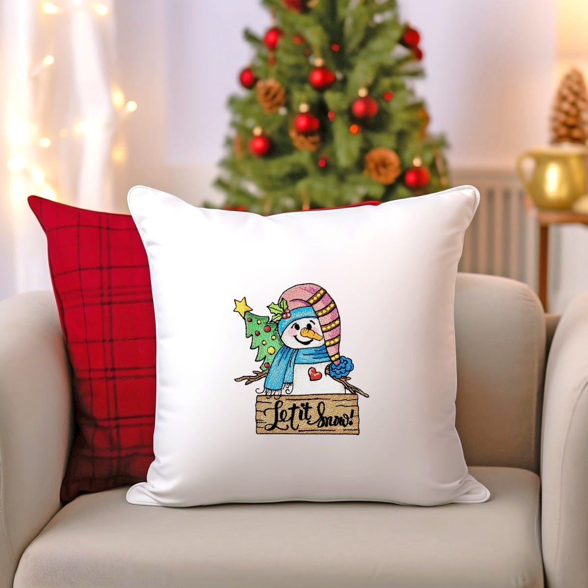 Let Is Snow Whimsy Snowman | Machine Embroidery Designs by JuJu