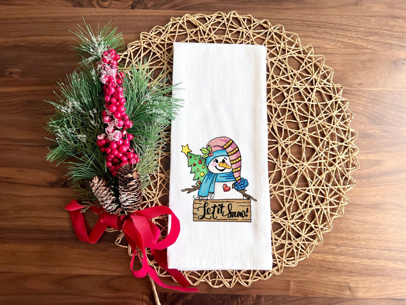 Let Is Snow Whimsy Snowman | Machine Embroidery Designs by JuJu