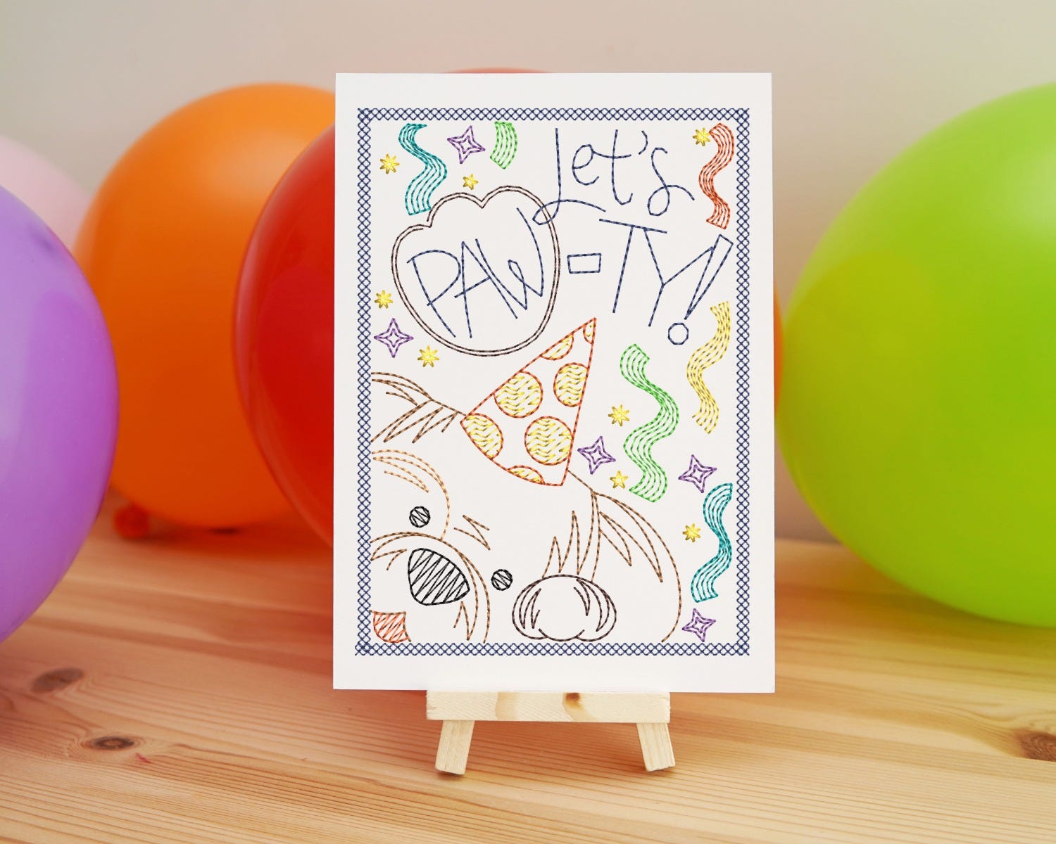 Birthday Greeting Cards 2 | Machine Embroidery Designs by JuJu