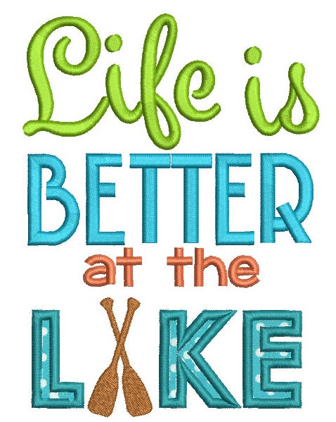 Lakeside Sayings Machine Embroidery Designs by JuJu