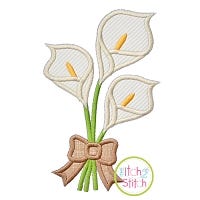 Lily Bouquet Applique | Machine Embroidery Designs by JuJu