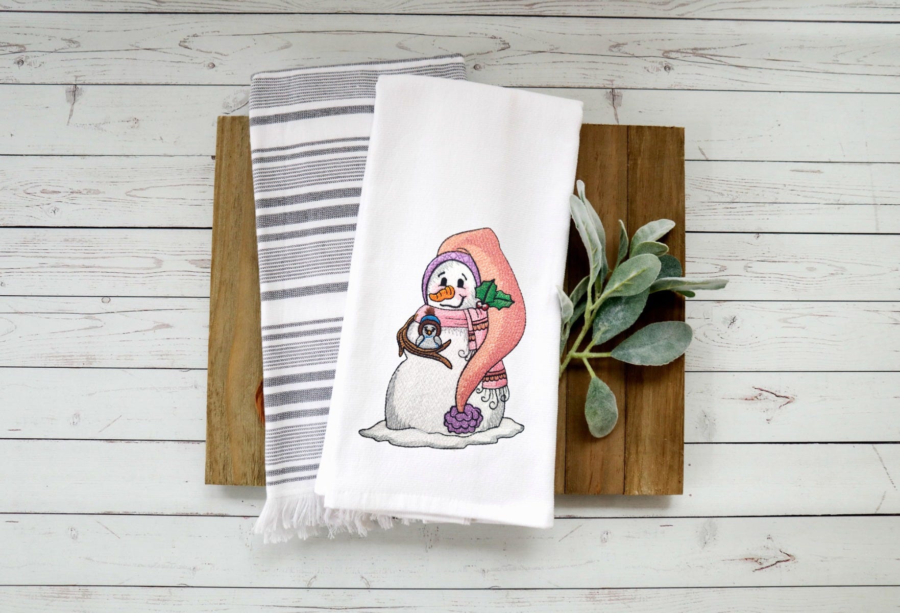 Little Bird Whimsy Snowman | Machine Embroidery Designs by JuJu