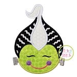 Little Bride of Frankie Face Applique | Machine Embroidery Designs by JuJu