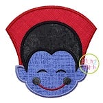 Little Dracula Face Applique | Machine Embroidery Designs by JuJu