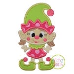 Little Elfie Girl Applique | Machine Embroidery Designs by JuJu