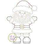 Little Swirly Beard Santa Bean Stitch Embroidery | Machine Embroidery Designs by JuJu