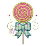 Lollipop Swirl Applique | Machine Embroidery Designs by JuJu