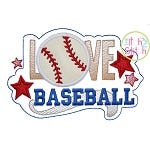Love Baseball Applique | Machine Embroidery Designs by JuJu