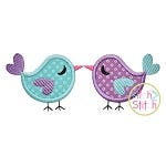 Love Birds 2 Applique | Machine Embroidery Designs by JuJu