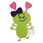 Love Monster Girl Applique | Machine Embroidery Designs by JuJu