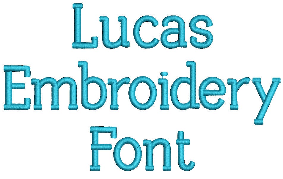 Lucas Embroidery Font Machine Embroidery Designs by JuJu