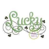 Lucky Swirls Embroidery Design | Machine Embroidery Designs by JuJu