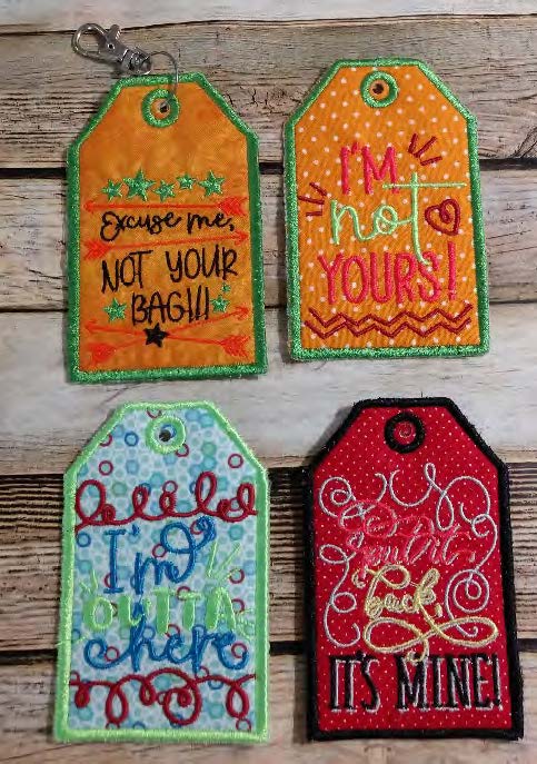 In The Hoop Luggage Tag Embroidery Designs