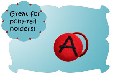 Covered Buttons Set Childs Handwriting Font