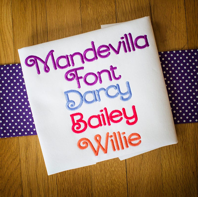 Mandevilla Embroidery Font Machine Embroidery Designs by JuJu