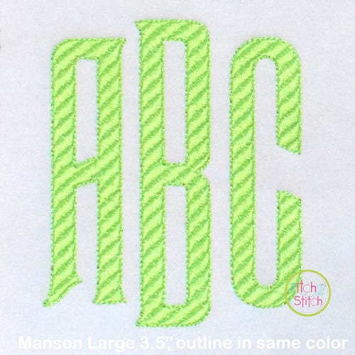 Mansion Large Monogram Embroidery Font | Machine Embroidery Designs by JuJu
