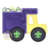 Mardi Gras Dump Truck Applique | Machine Embroidery Designs by JuJu