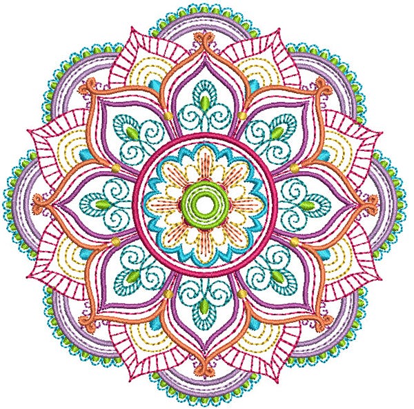 Marvelous Mandalas Set 1 Machine Embroidery Designs by JuJu