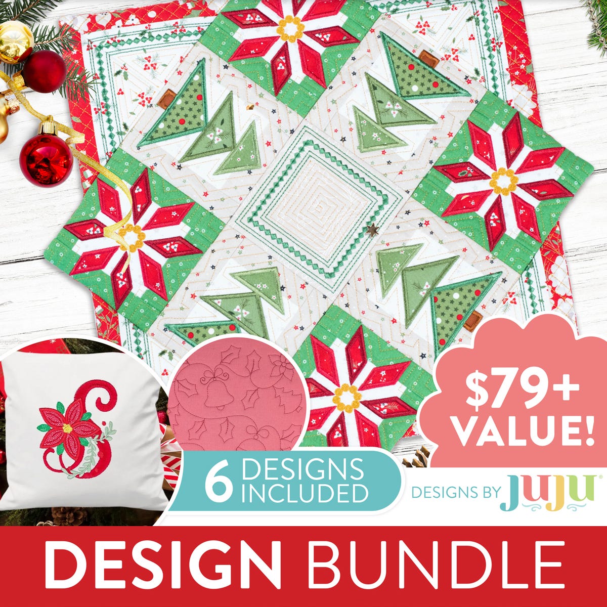 Poinsettia Christmas Coordinates Bundles