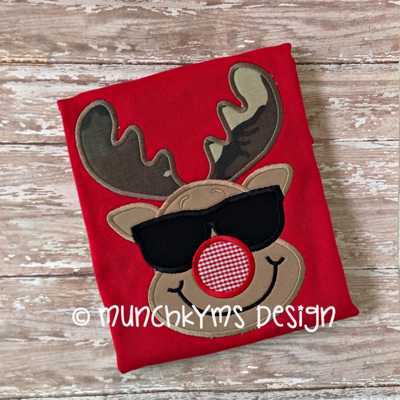 Cool Mister Reindeer | Machine Embroidery Designs by JuJu