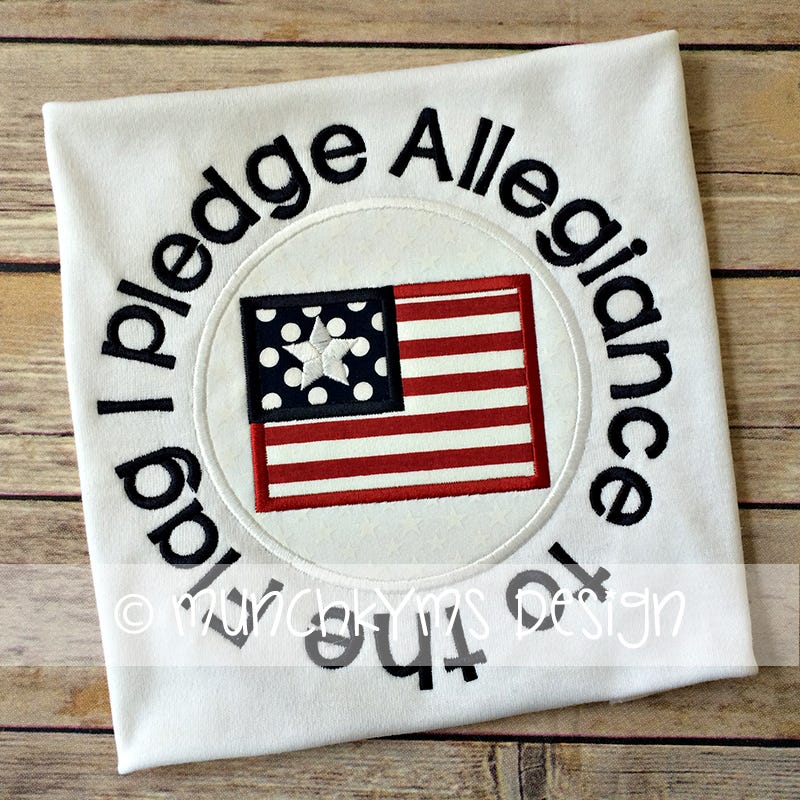 I Pledge Allegiance Applique | Machine Embroidery Designs by JuJu