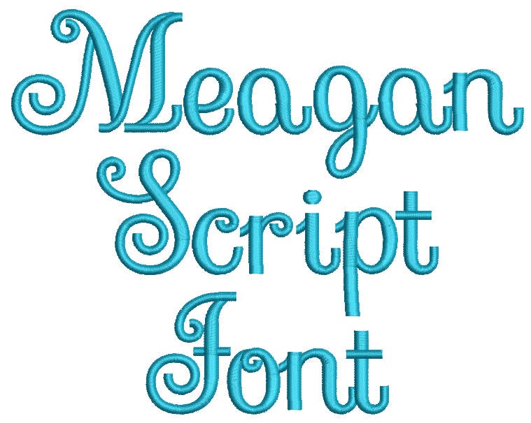 Meagan Script Embroidery Font Machine Embroidery Designs by JuJu