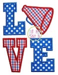 Megaphone LOVE Applique | Machine Embroidery Designs by JuJu