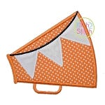 Megaphone Pennant Applique | Machine Embroidery Designs by JuJu