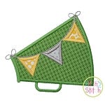 Megaphone Pennant 2 Applique | Machine Embroidery Designs by JuJu