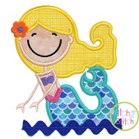 Mermaid 1 Applique | Machine Embroidery Designs by JuJu