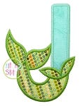 Mermaid Alphabet Set Applique | Machine Embroidery Designs by JuJu