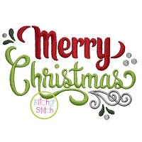 Merry Christmas 4 Embroidery | Machine Embroidery Designs by JuJu