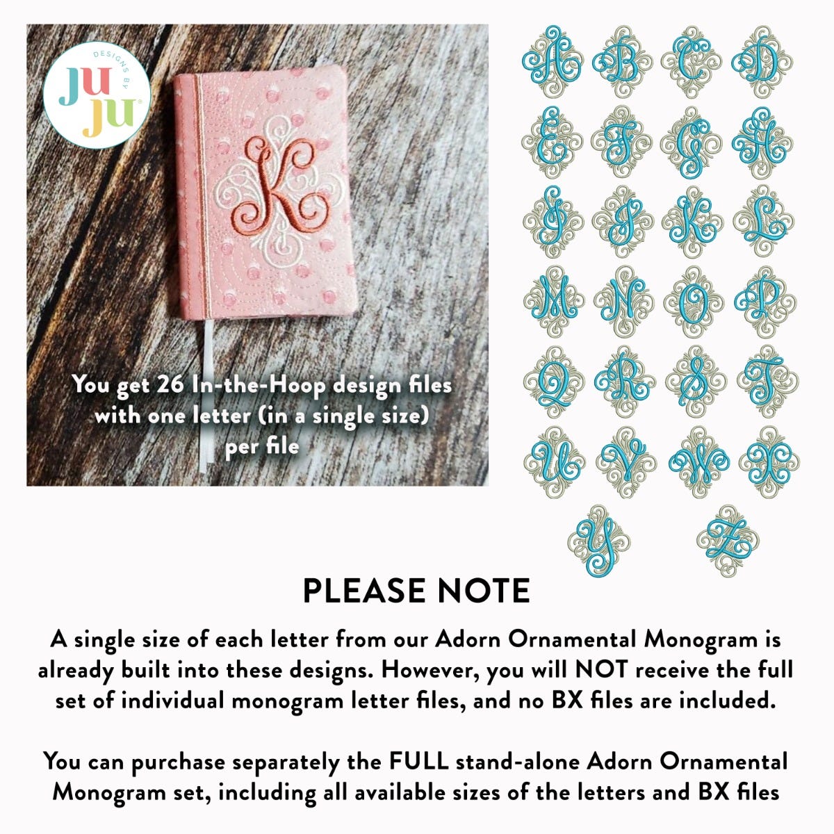 Monogrammed Mini Composition Notebook Cover Set