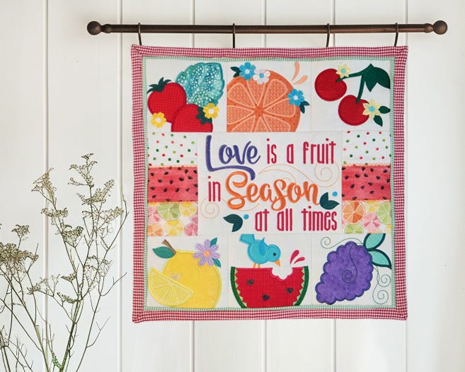 ITH Love In Season Petite Quilt | Machine Embroidery Designs by JuJu