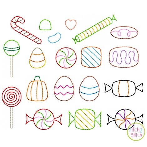 Mini Candy Bean Stitch Embroidery Set