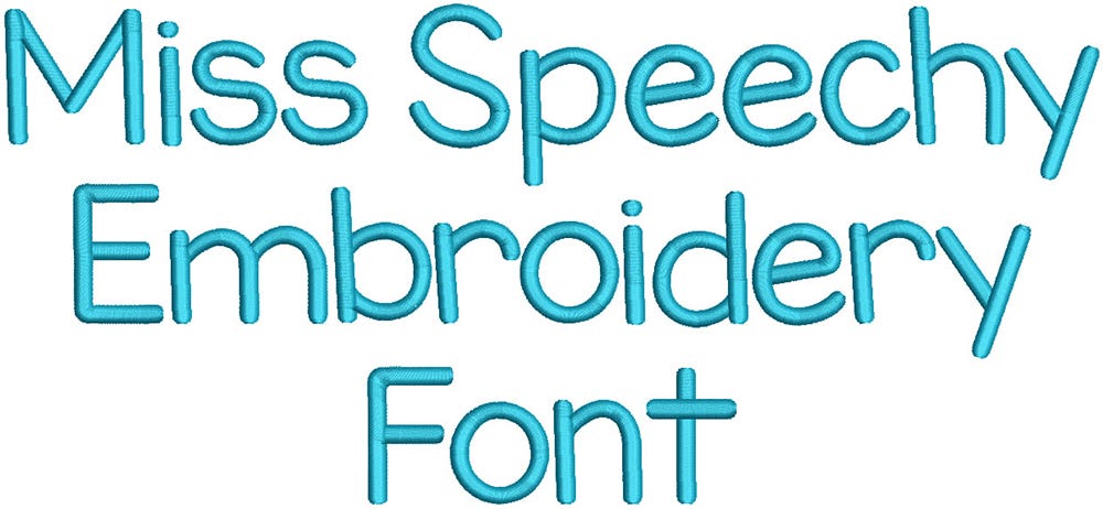 Miss Speechy Embroidery Font Machine Embroidery Designs by JuJu